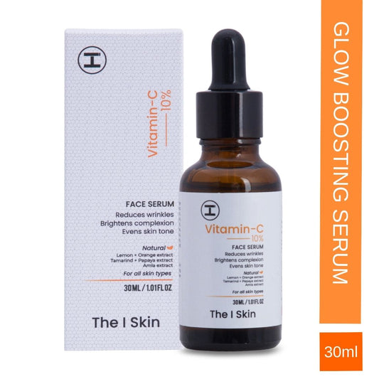 The I Skin 10% Vitamin C Serum With Hyaluronic Acid With  Aloe Vera ,Lemon &  Papaya Extract For Skin Brightening (30 ml)